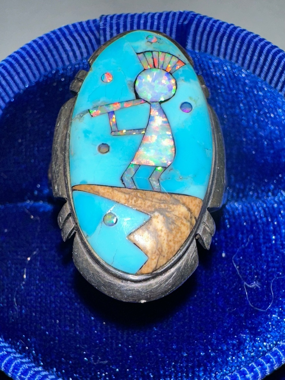 Santa Fe Style Kokopelli Ring sz 9